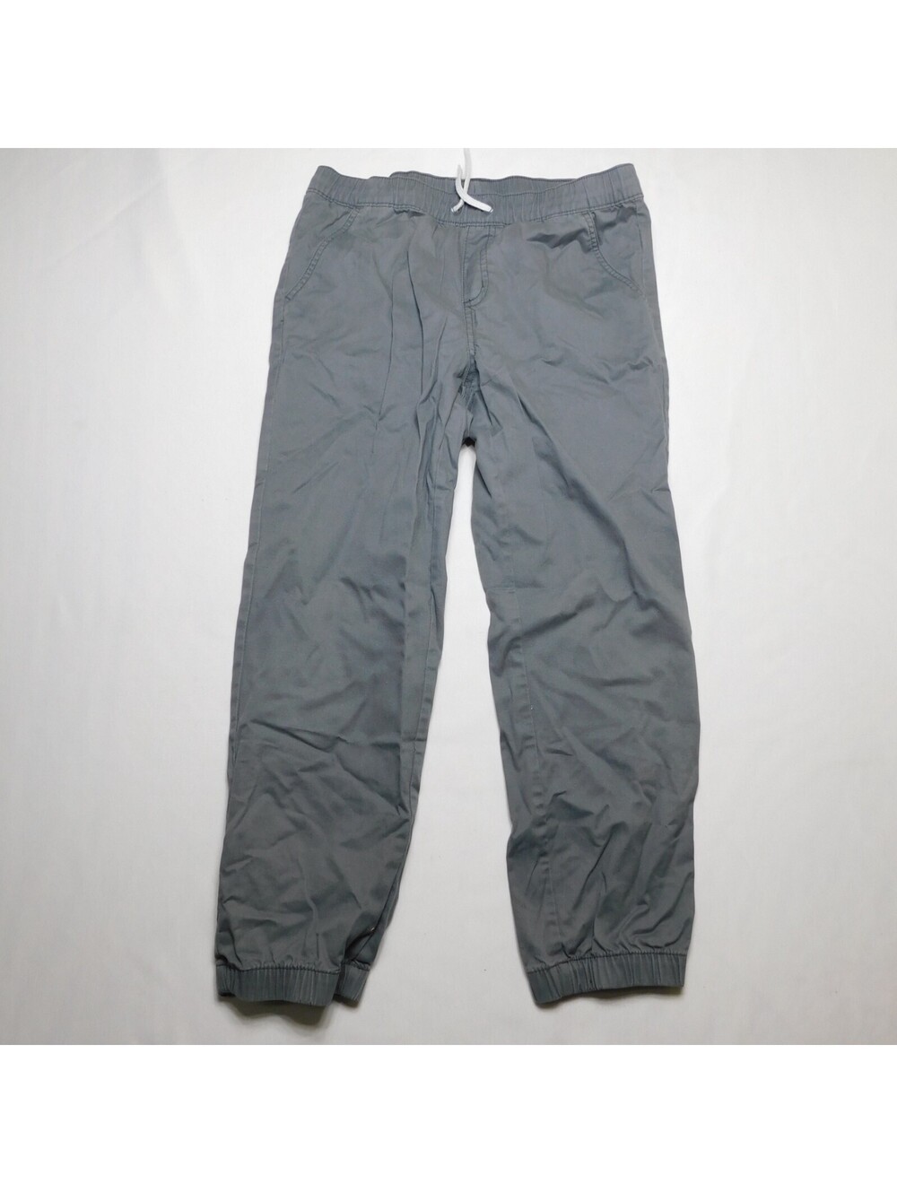 Cat & Jack Boys Size 12 Husky Gray Jogger Pants Elastic Drawstring Waist